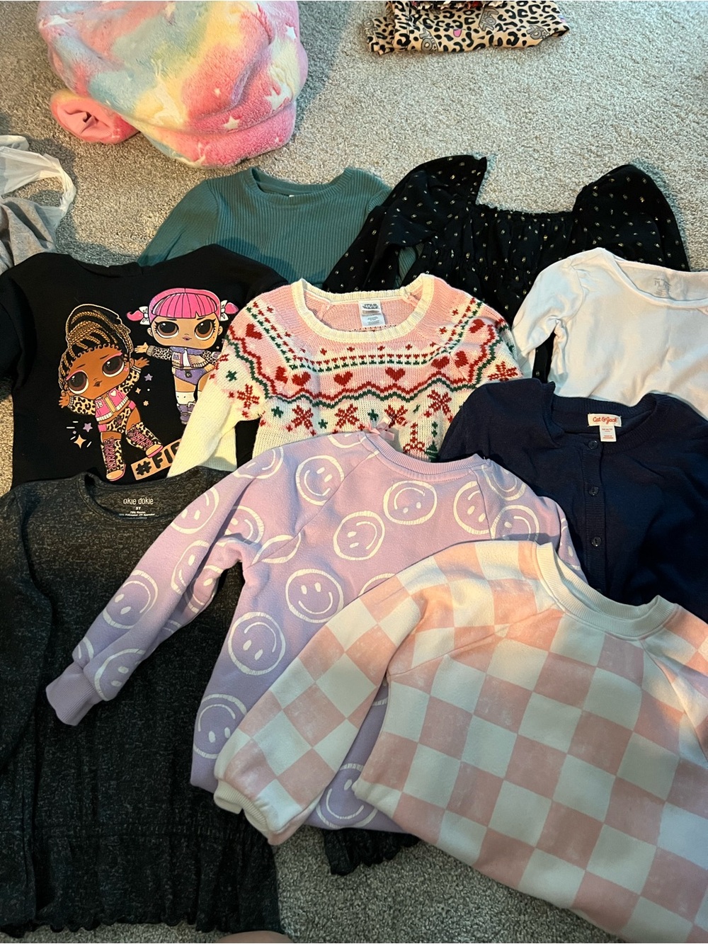 Girls long sleeve top bundle XS